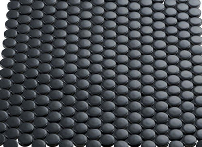 Multiplier in Dark Grey Circle Mosaic 1"x1" Matte