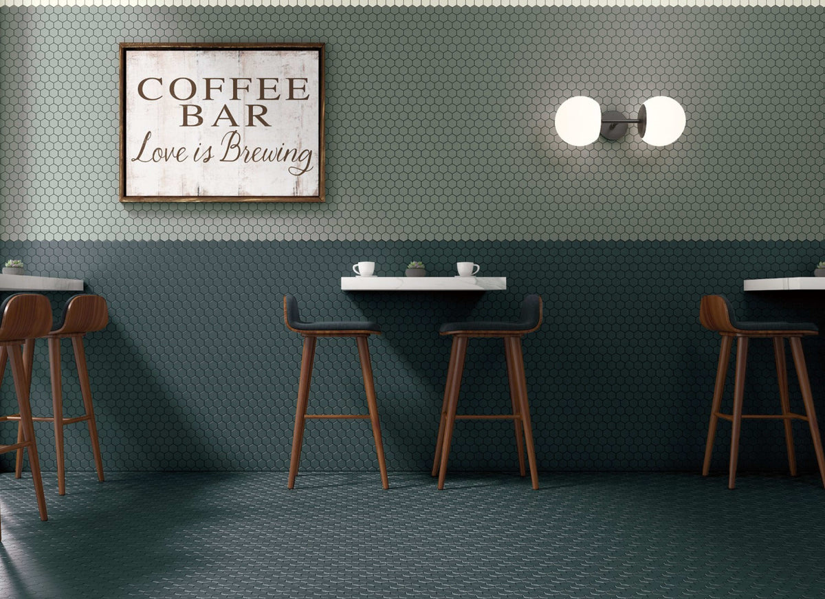 Multiplier in Grey Square Mosaic 2"x2" Gloss