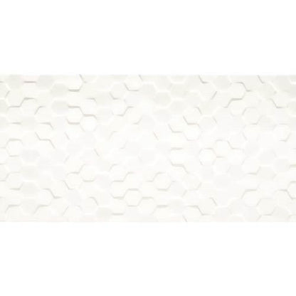 Multitude in Origami White Hexagon 12x24 Tile