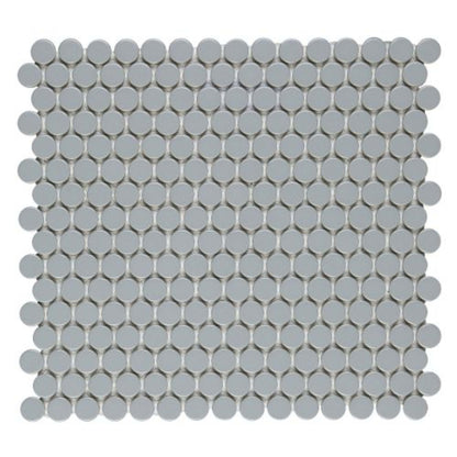Finish Line in Matte Flint Pennyrounds Tile