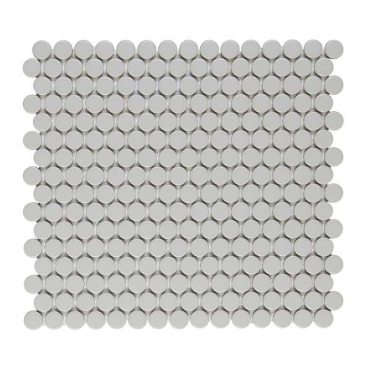 Finish Line in Matte Silken Gray Pennyrounds Tile