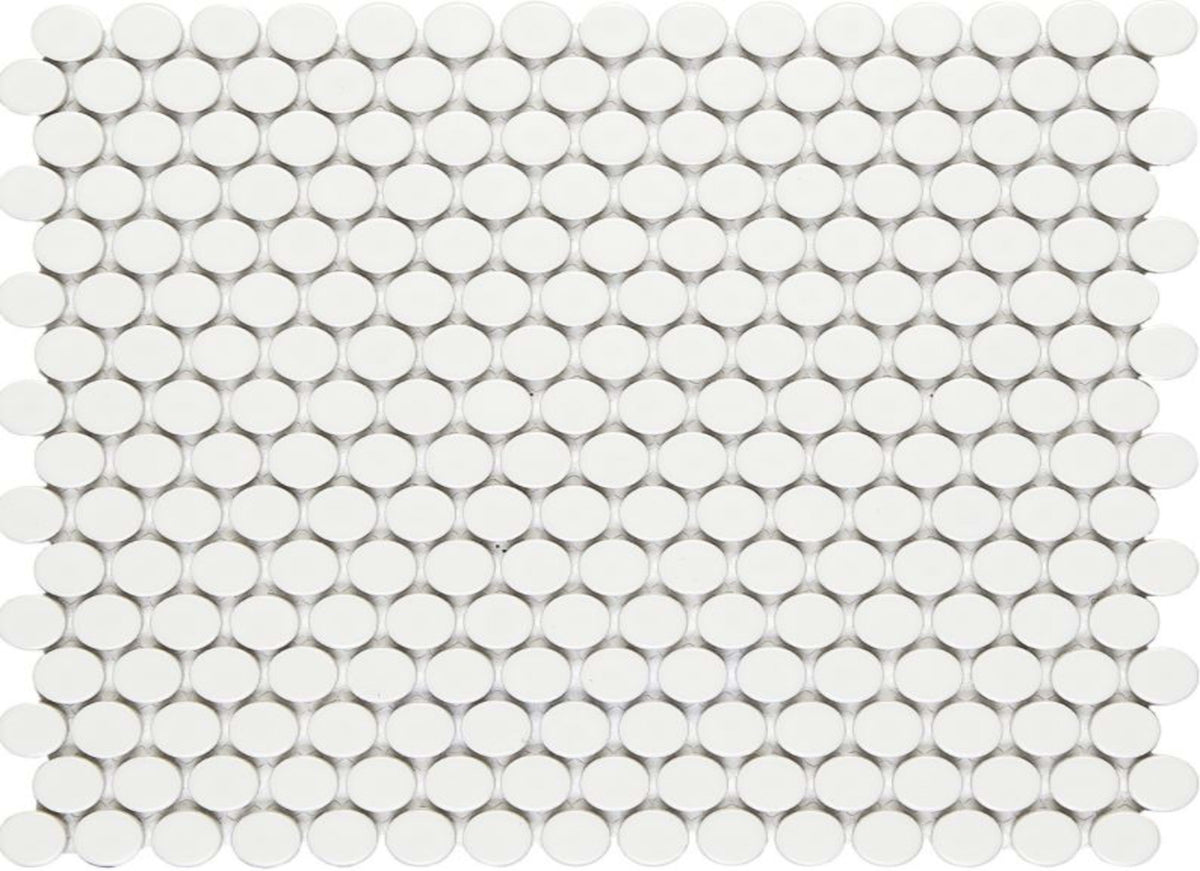 Finish Line in Matte White Pennyrounds