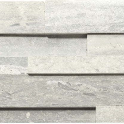 Metro in Blue 3d Ledger 6" X 24" Natural Stone