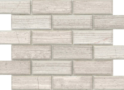 Metro in Cream 2" X 4" Bevel Mosaic