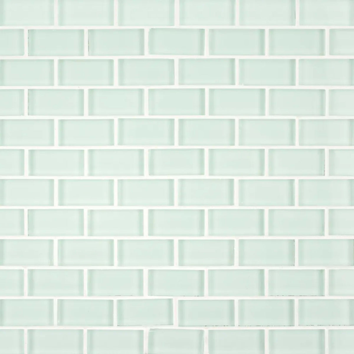Mint Brick Mosaic in Mint Glass Tile