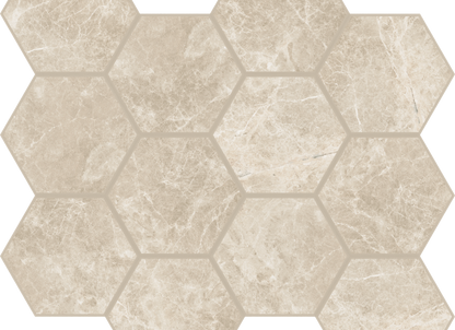 Liberty in Monument Cream Honeycomb Mosaic