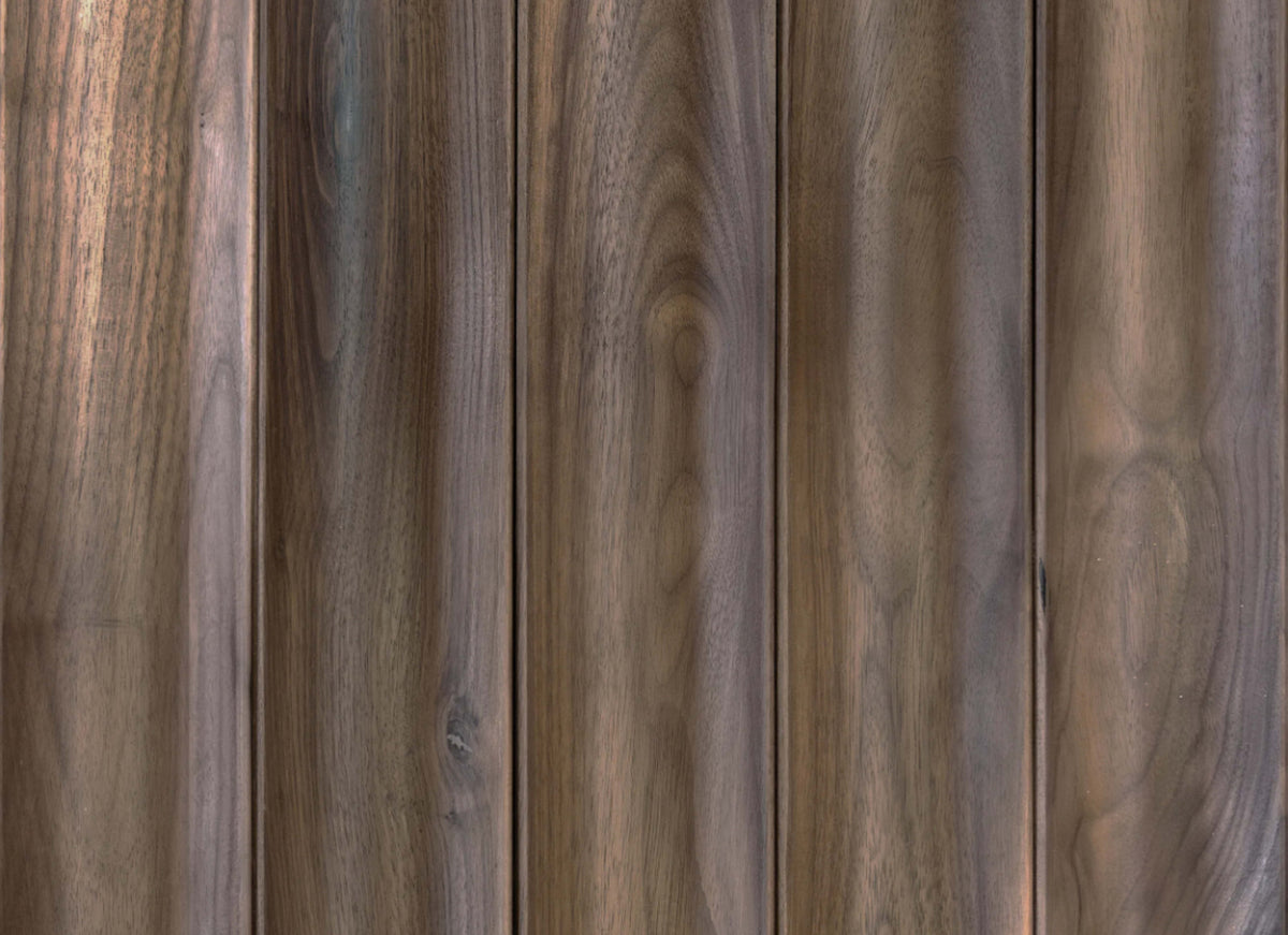 Wall - Moderne - Moyen Courbe in Darkened Walnut