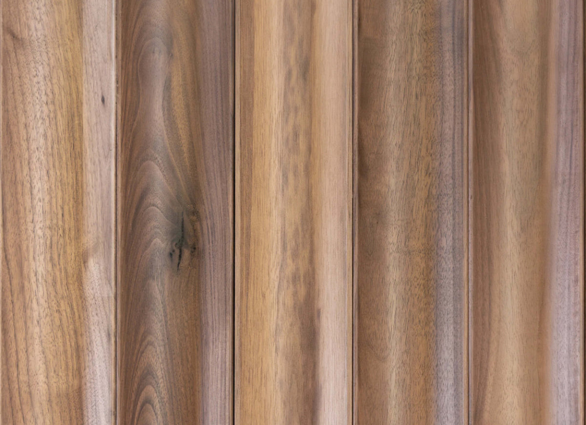 Wall - Moderne - Moyen Courbe in Raw Walnut