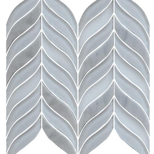 Natural Elements in Lace Leaves Glass Tile