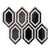 New Era in Asian Black Long Hexagon With Asian Statuary Natural Stone