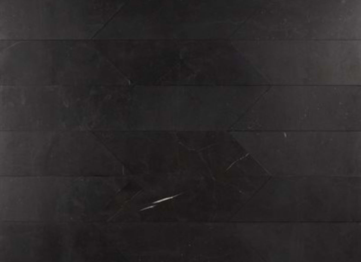 Nero Marquina in Nero Marquina 3x12 Chevron Honed