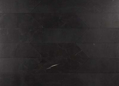 Nero Marquina in Nero Marquina 3x12 Chevron Honed