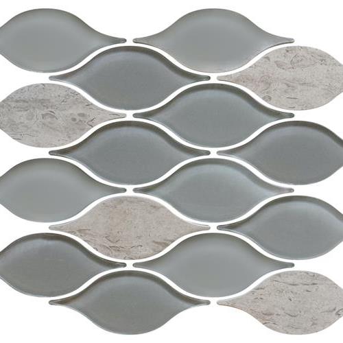 Natural Elements in Mist - Teardrop Glass Tile