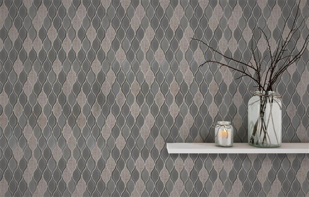 Natural Elements in Mink - Hexagon Leaves