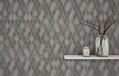Natural Elements in Mink - Hexagon Leaves