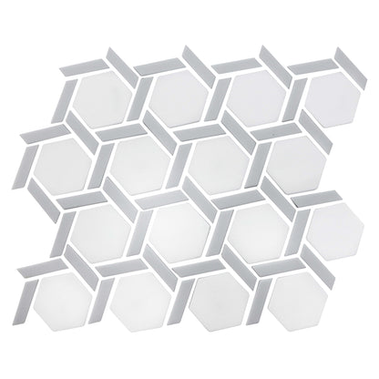 Northern Lights in Asteroid Hex Wheel Glass Tile