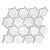 Northern Lights in Asteroid Hex Wheel Glass Tile