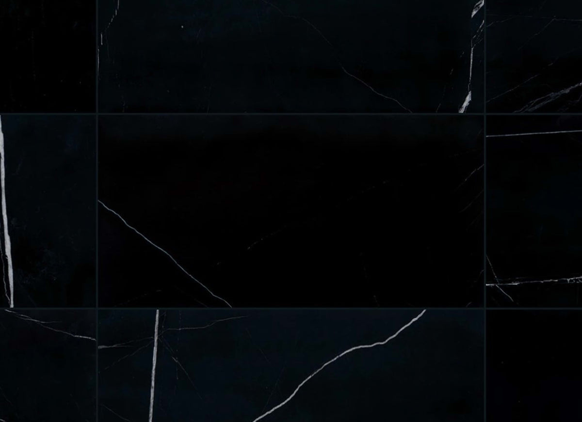 Pietra Divina in Nero Marquina 4 X 12 Honed