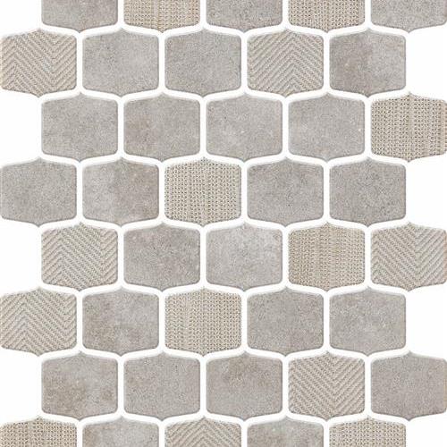 Organic Strands in Light Grey - 2"x2" Glass Tile
