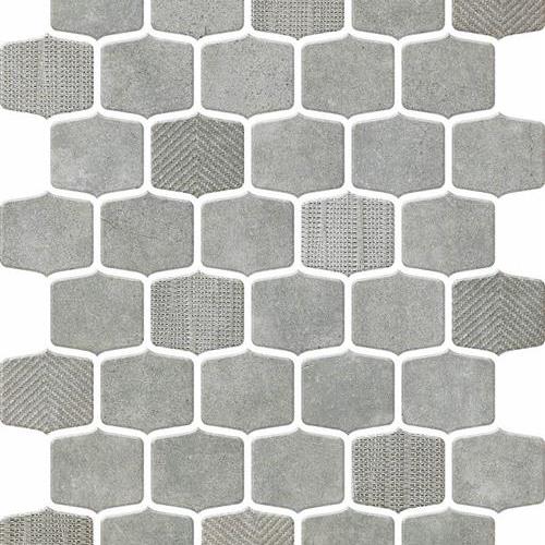 Organic Strands in Grey - 2"x2" Glass Tile