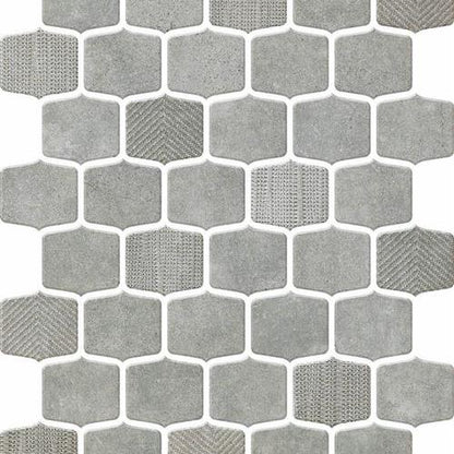 Organic Strands in Grey - 2"x2" Glass Tile