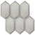 Obsidian in Antique Silver Beveled Hexagon Glass Tile