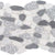 Ocean Stones - Sliced Mosaic in Terrazzo Carrara Nero Smoke Tile