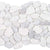 Ocean Stones - Sliced Mosaic in White Terrazzo Carrara Tile