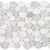 Ocean Stones - Sliced Mosaic in Bianco Carrara Thassos Tile