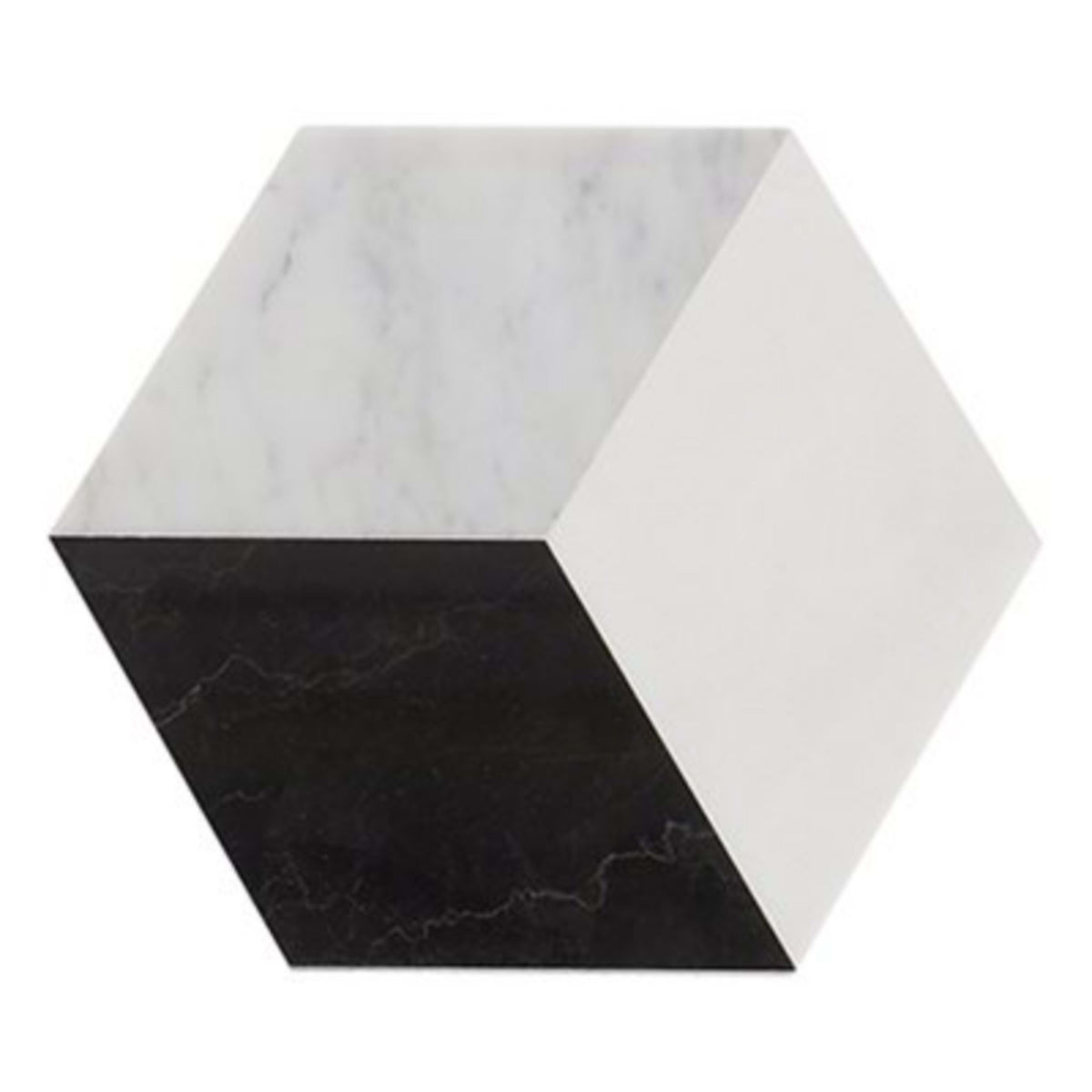 Pari in Thassos Nero And Carrara Polished Natural Stone