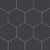 Paros in Black Hex 14x16 Tile