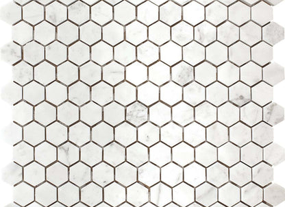 Carrara in Hexagon Mosaic