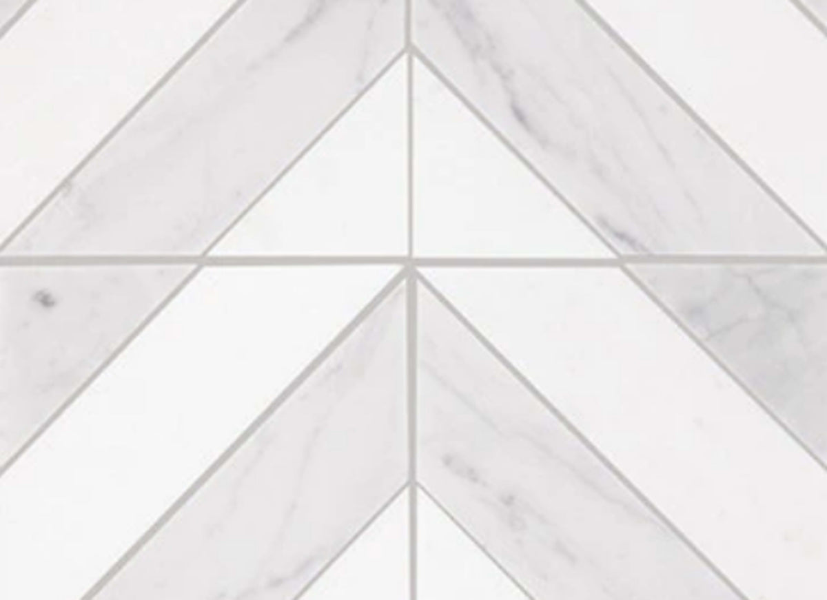 Perfit Mosaix in Saran White & Thassos Dash