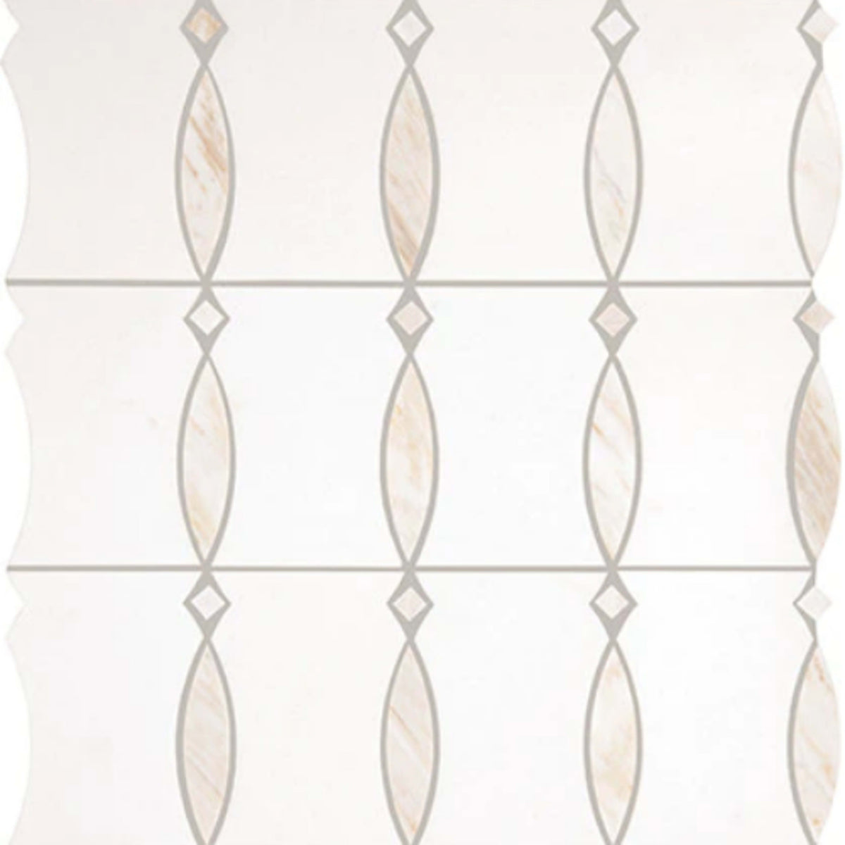 Perfit Mosaix in Namaste & Thassos Bannister Tile