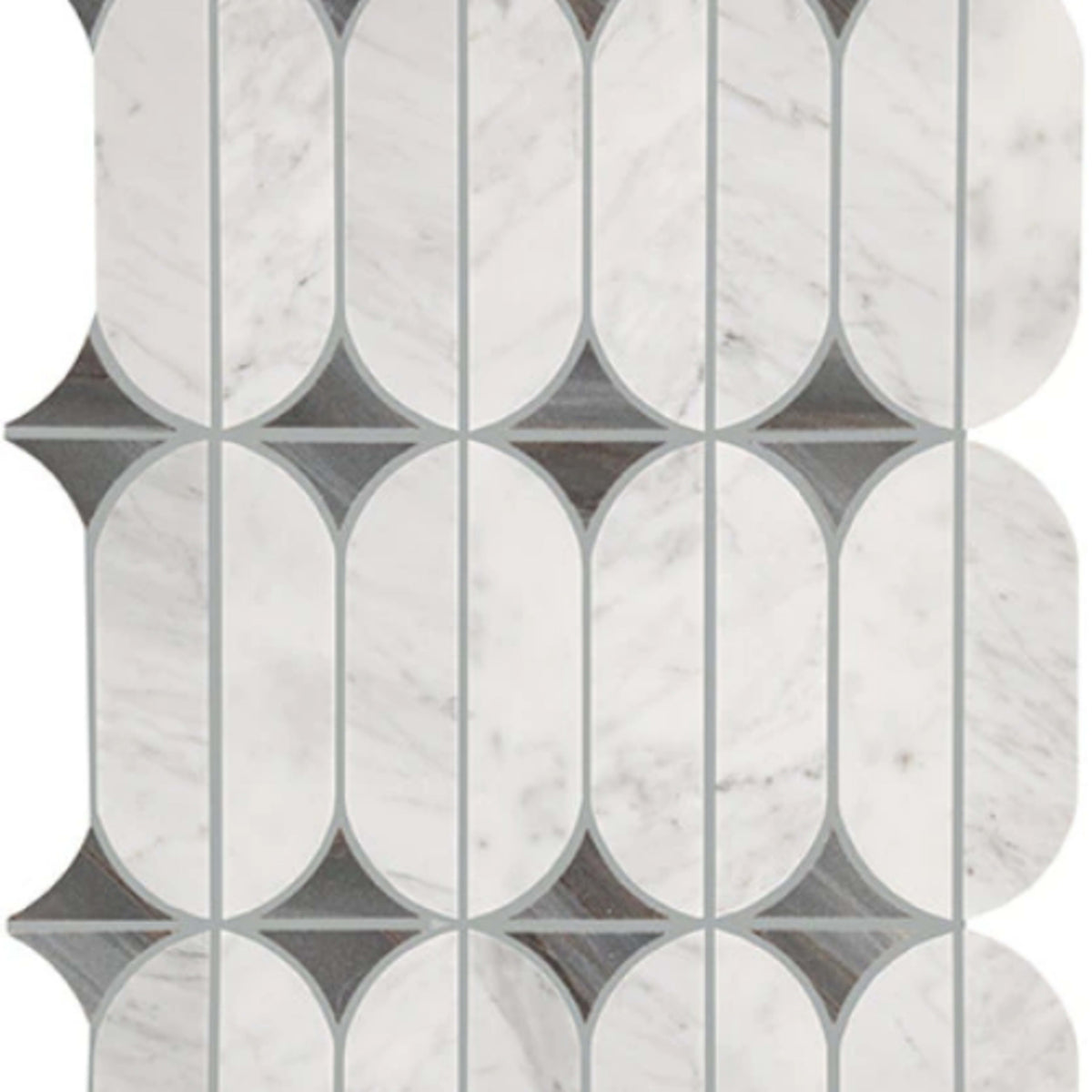 Perfit Mosaix in Ashen Palissandro & Carrara Wh Spring Tile