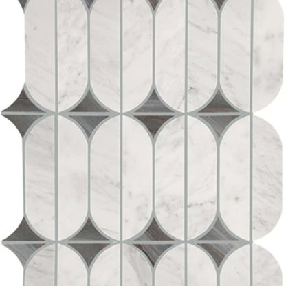 Perfit Mosaix in Ashen Palissandro & Carrara Wh Spring Tile