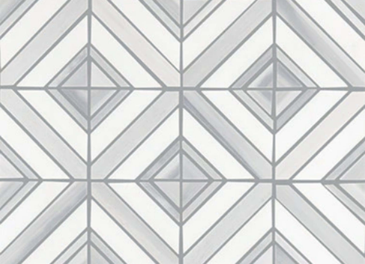 Perfit Mosaix in Grey Palissandro & Thassos Maze
