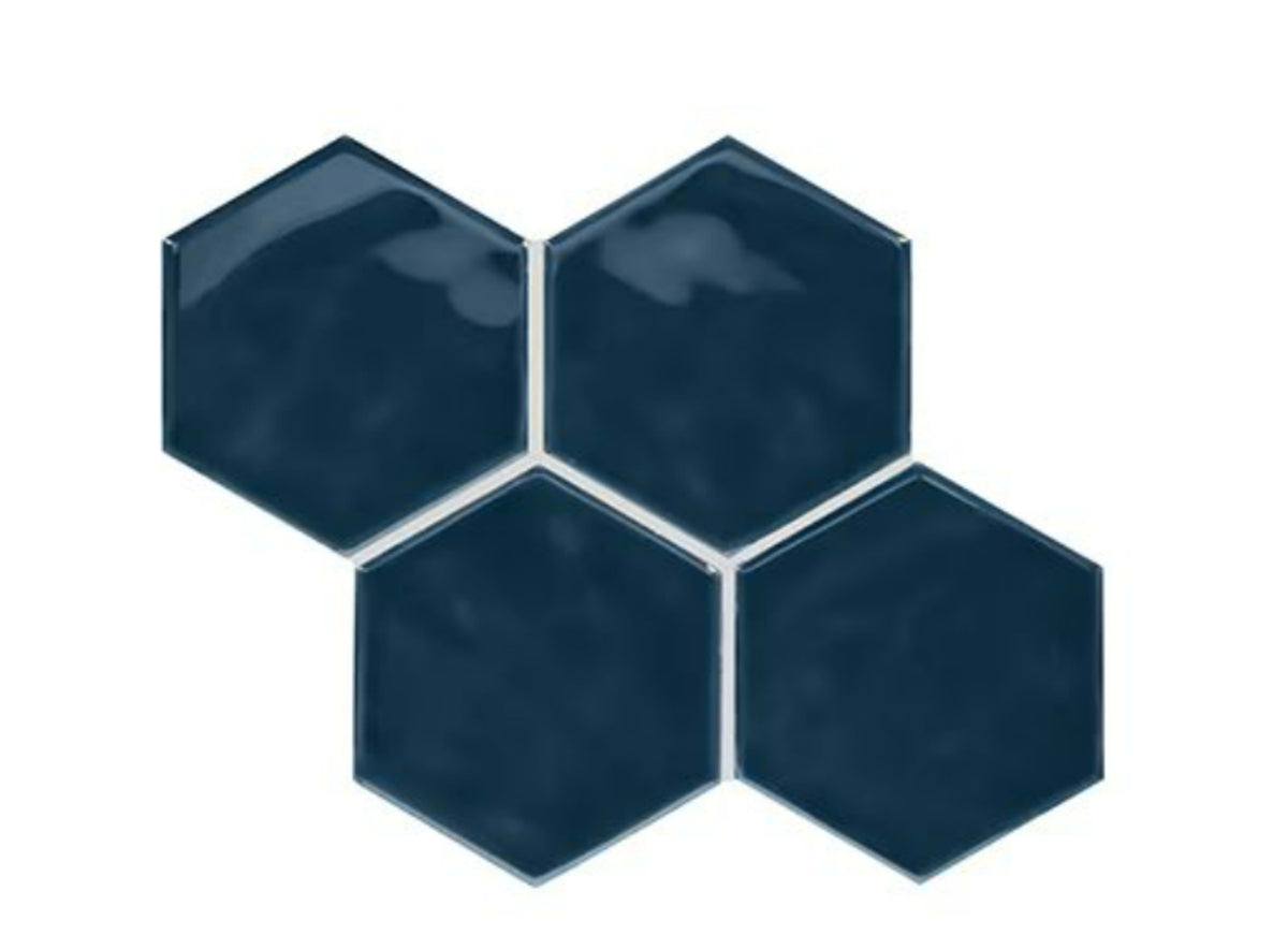Playscapes in Midnight Blue Hexagon