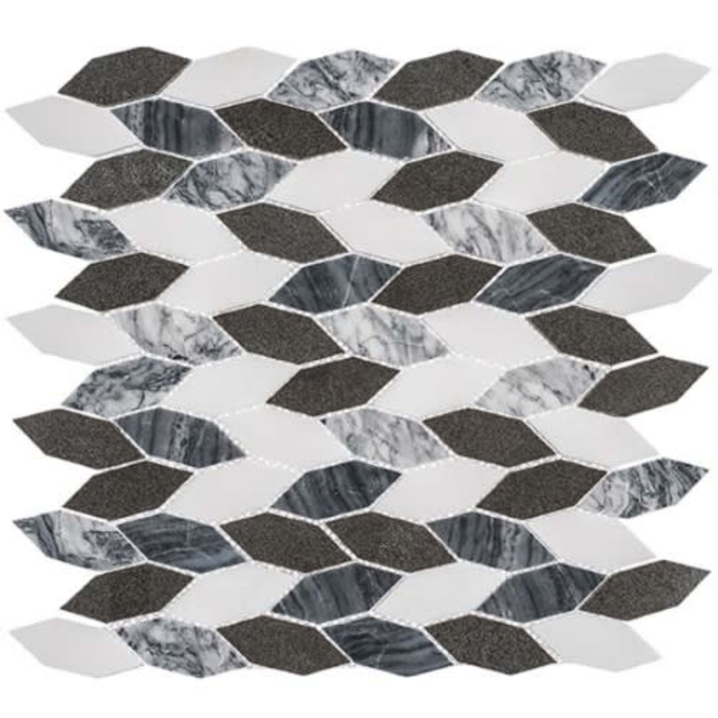 Colonial in Presidential Grey 2 1/2x1 Long Hex Natural Stone