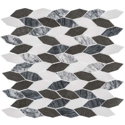 Colonial in Presidential Grey 2 1/2x1 Long Hex Natural Stone