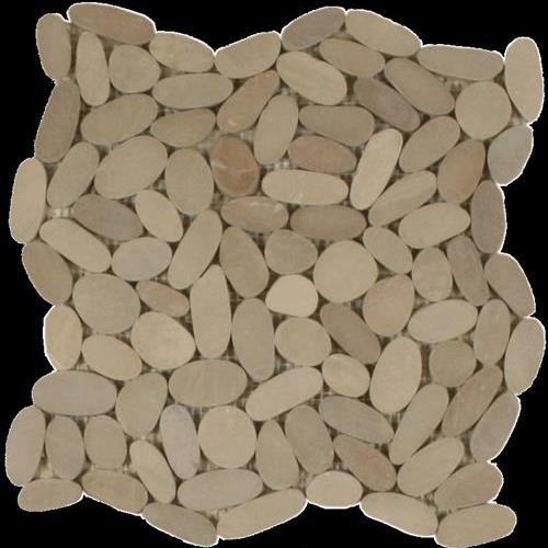 Botany Bay Pebbles - Sliced in Khaki Natural Stone