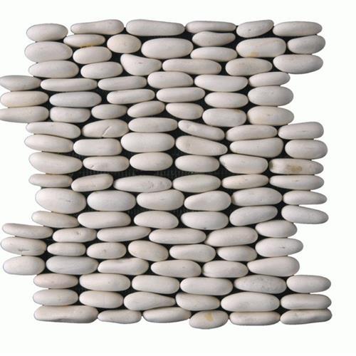 Botany Bay Pebbles - Stacked in Cream Natural Stone