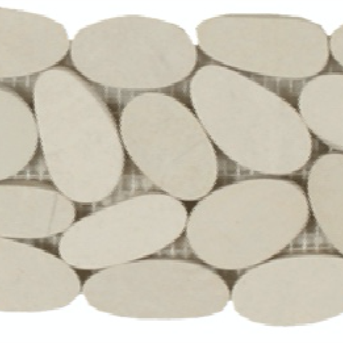 Botany Bay Pebbles - Sliced Borders in Cream Natural Stone
