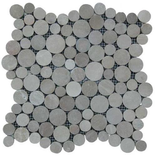 Botany Bay Pebbles - Coin in Khaki Natural Stone