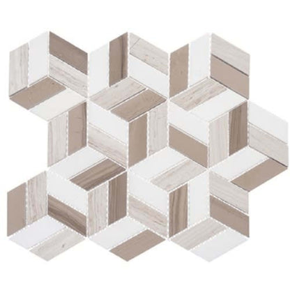 Joyous Moments in Quaint Corner 1x2 1/4 Hex Natural Stone