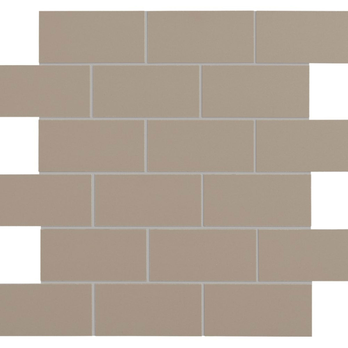 Retroactive 2.0 in Seal Taupe Mosaic 2"x4" Tile
