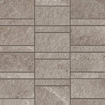Ridge in Greige Row Mosaic Tile