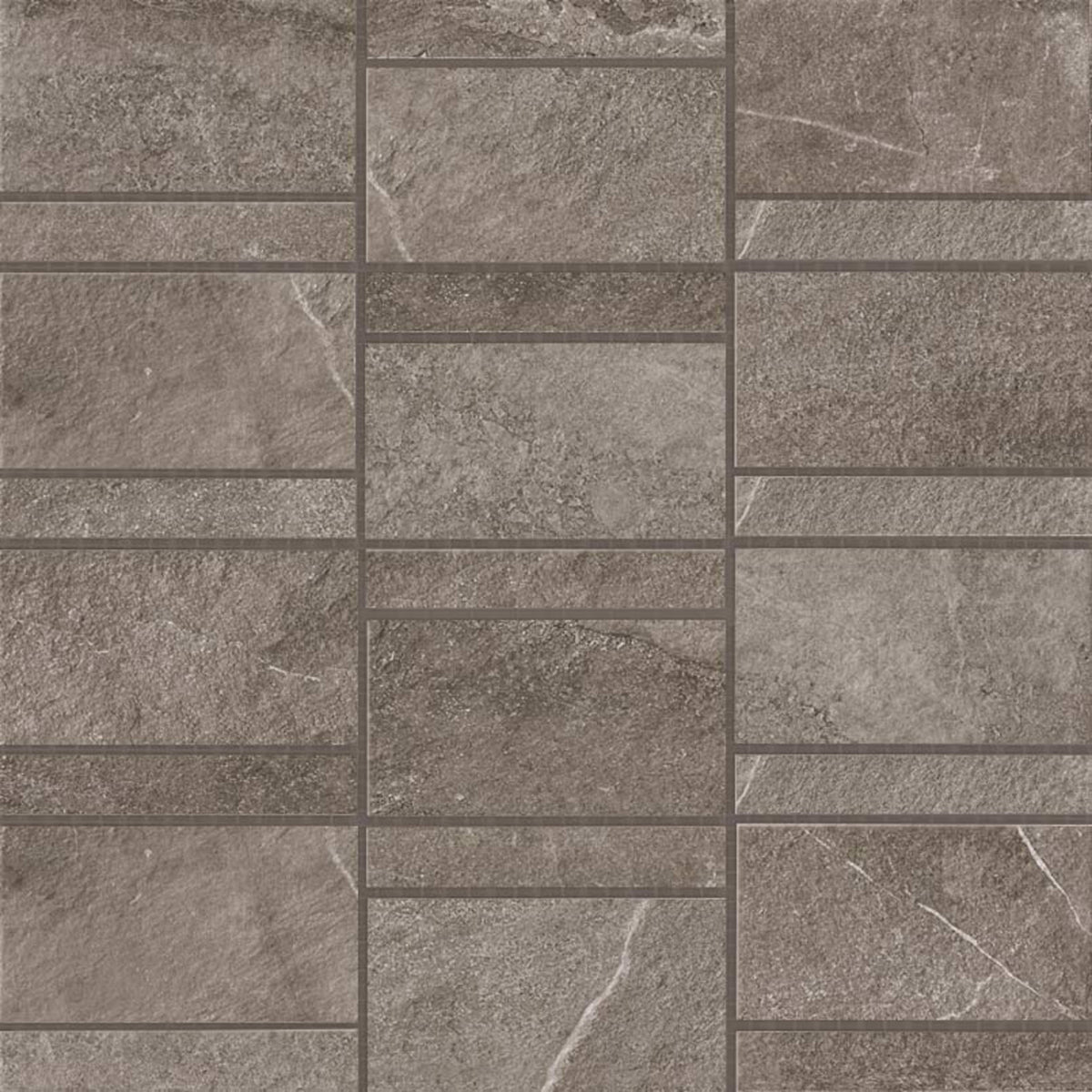Ridge in Anthracite Row Mosaic Tile
