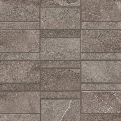 Ridge in Anthracite Row Mosaic Tile
