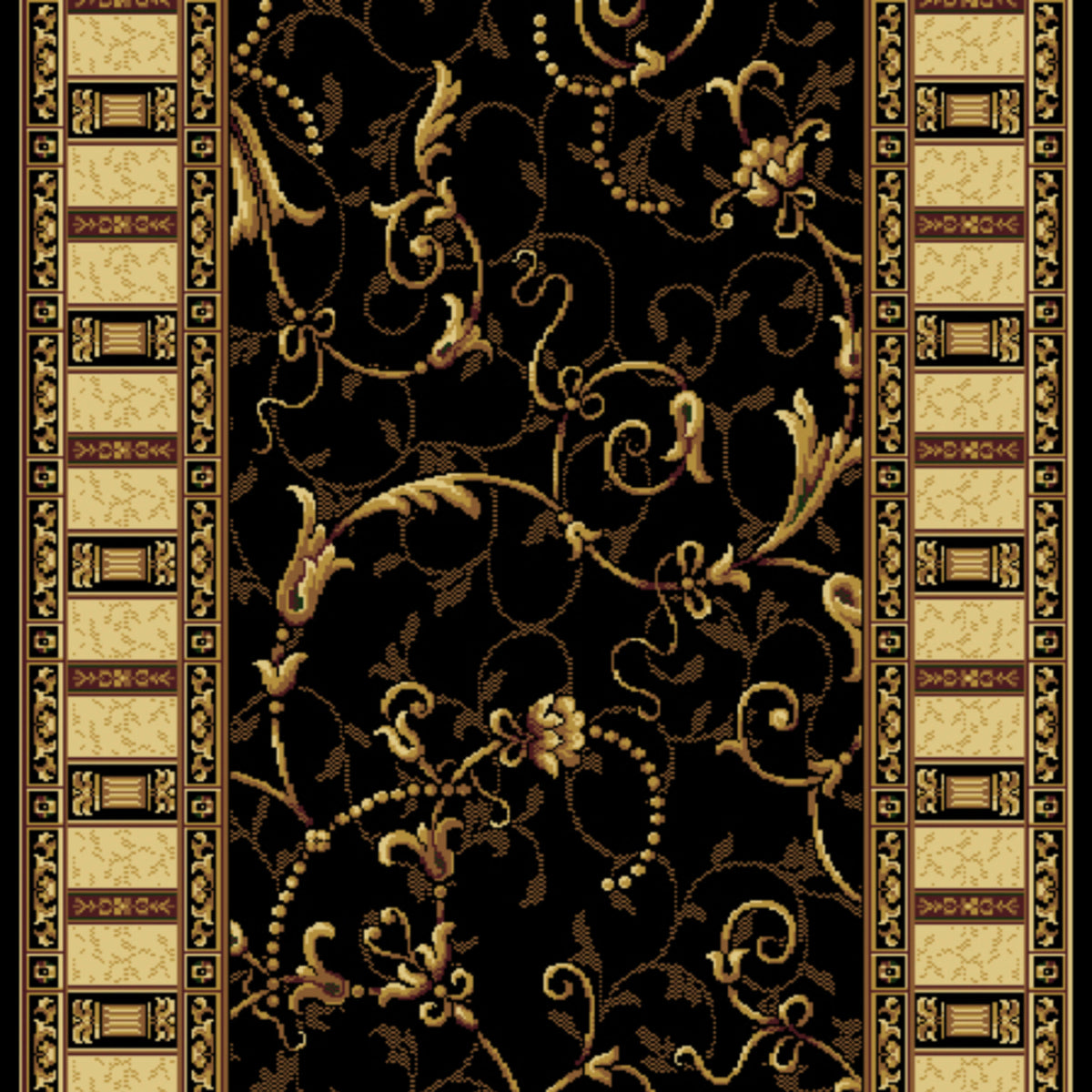 Sultana II Runner in Black Beauty Carpet